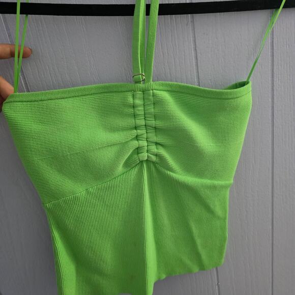 A.L.C. Neon Green Knit Tank Top size M – Designer, Y2K, NWT with Flaw - Picture 2 of 10